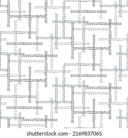 Geometric crossed line shapes seamless pattern. Abstract tileable background