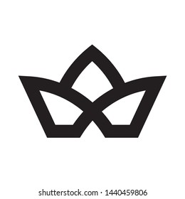 Geometric Crown Business Company Vector Logo Design
