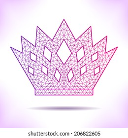 Geometric crown. Unusual interpretation for card, invitation, article or others.