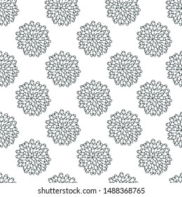 Geometric crystal black pattern. Sketch vector decorative background.