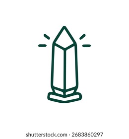 A geometric crystal design that evokes a sense of mystical energy and balance, with a focus on simplicity and spiritual connection.