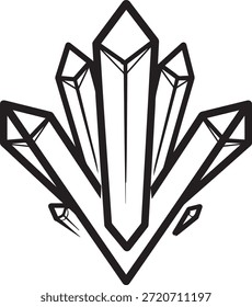Logotipo de cristal geométrico ou elemento de design de ícone. Diamante abstrato e design mineral. Joia moderna e arte da joia.