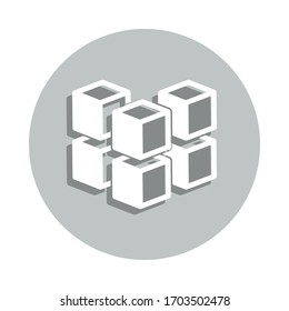 geometric cube badge icon. Simple glyph, flat vector of Miscellaneous icons for ui and ux, website or mobile application