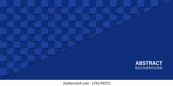 Fondo azul del cubo geométrico. Textura de fondo abstracta. Fondo abstracto vectorial. Diseño publicitario de afiches de carteles. EPS 10