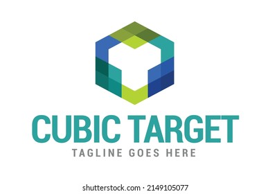 Geometric Cube Logo Vector Icon Symbol Template. Cubic Logo. Cube Logo