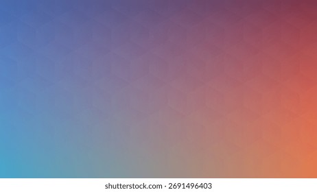 Geometric cube pattern gradient blue purple orange abstract