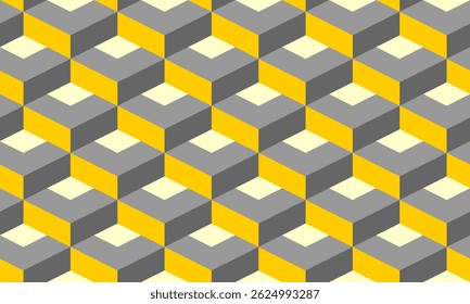 Geometric cube seamless pattern Abstract background Vector