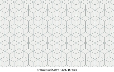 geometric cube seamless pattern soft gray and white wide background minimalist concept ready for your backdrop wallpaper design template
