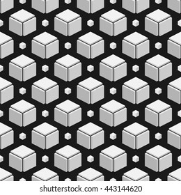 geometric cube seamless pattern.Fashion graphic design.Vector illustration. Background design.Optical illusion 3D Modern stylish abstract texture. Template for print, textile, wrapping and decoration