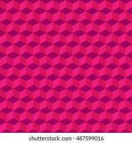 geometric cube seamless pattern.Fashion graphic design.Vector illustration. Background design.Optical illusion 3D. Modern stylish abstract texture. Template for print, textile, wrapping and decoration