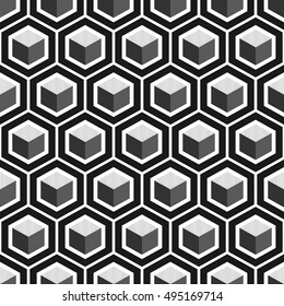 geometric cube seamless pattern.Fashion graphic design.Vector illustration. Background design. Modern stylish abstract texture. Template for print, textile, wrapping and decoration