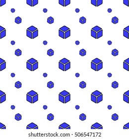 geometric cube seamless pattern.Fashion graphic design.Vector illustration. Background design. Modern stylish abstract texture. Template for print, textile, wrapping and decoration