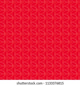 Geometric Cube Soft Red Stroke Seamless Background Pattern