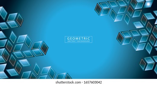 Geometrische Würfel, abstrakter Hintergrund auf grauem Hintergrund