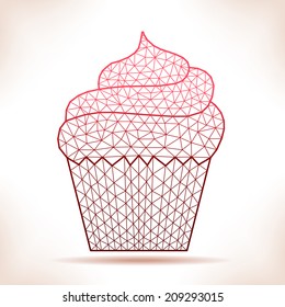Geometric cupcake. For article, calendar or other.