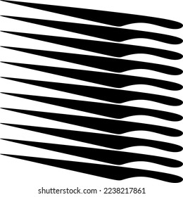Geometric Curvey Stripe Repeated Pattern Vector Illustration
