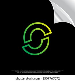 geometric cut off letter O logo. simple design. vector icon illustration