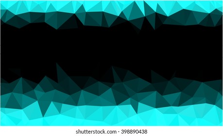 Geometric cyan on black pattern background