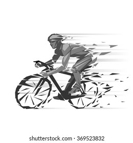 Geometric cyclist illustration