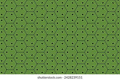 geometric daimond box green color background seamless pattern