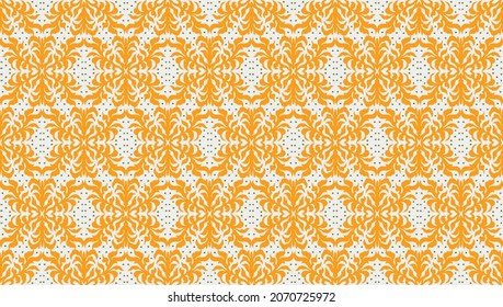 Geometric damascus ornament. Ikat border. Ethnic embroidery with leaves and monograms. Tribal vector texture. Seamless folk pattern in Aztec style. Indian, Scandinavian, Gypsy, Mexican, African rug.