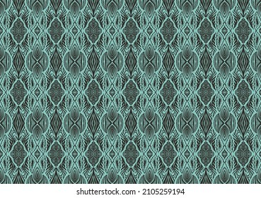 Geometric damascus ornament. Ikat border. Ethnic embroidery with leaves and monograms. Tribal vector texture. Seamless folk pattern in Aztec style. Indian, Scandinavian, Gypsy, Mexican, African rug.