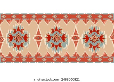 geometric damask and pixel embroidery, ethnic style for clothing surface, wrapping, carpet decoration.
