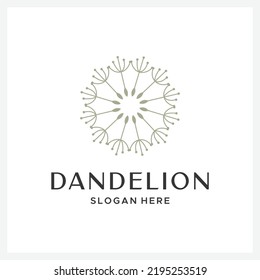 geometric dandelion logo design illustration