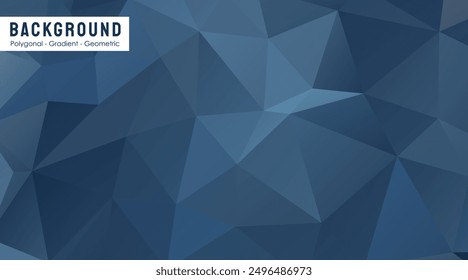 Geometric Dark Blue Polygonal Abstract Texture Background
