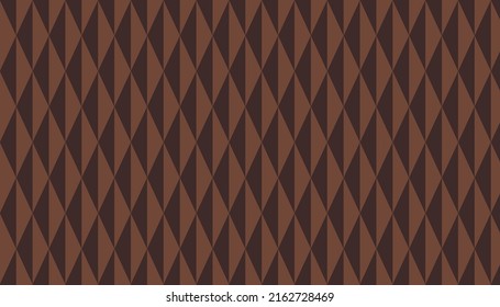 Geometric Dark Brown Background With Rhombus Diamond Pattern Seamless. Vintage Color Concept. Vector Illustration.