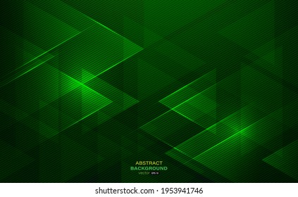 Geometric dark green abstract background  Triangle shapes and lines stripe   light composition  Modern design  Vector illustration