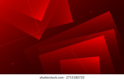 Fondo abstracto rojo oscuro geométrico con triángulos. Ilustración vectorial
