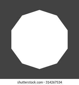 Geometric, decagon, design icon vector image. Can also be used for shapes and geometry. Suitable for use on web apps, mobile apps and print media.