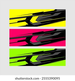 Geometric decal wrap sticker vector