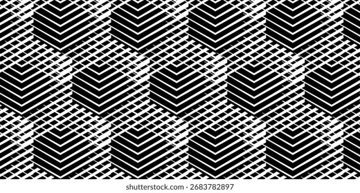 Engano Geométrico: Um Padrão De Op Art Abstrato