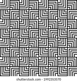 geometrische Einrichtung, weißer und schwarzer Hintergrund