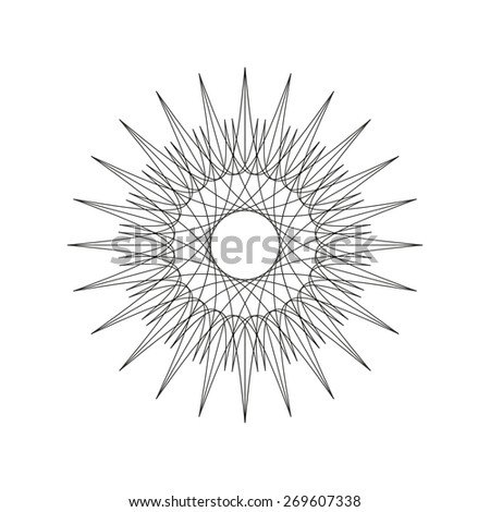 Geometric decoration shape, ornament mandala line design, vector illustration eps 10