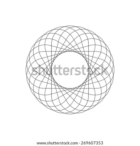Geometric decoration shape, ornament mandala line design, vector illustration eps 10