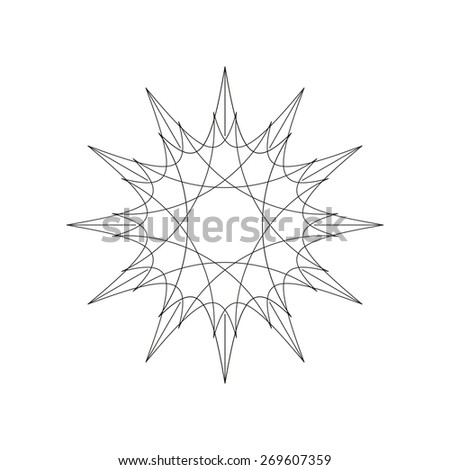 Geometric decoration shape, ornament mandala line design, vector illustration eps 10
