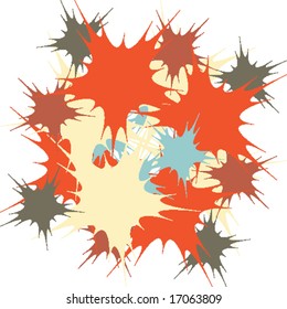 Geometric decoration vector element with central symmetry