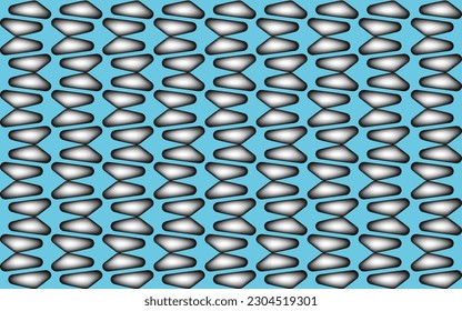 Geometric decorative abstract vector with metalic silver and blue background colors