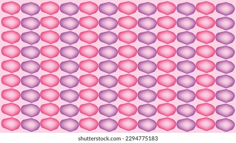 Geometrischer, abstrakter, dekorativer Vektorgrafik mit rosafarbenem metalistischem und violettem Hintergrund 
