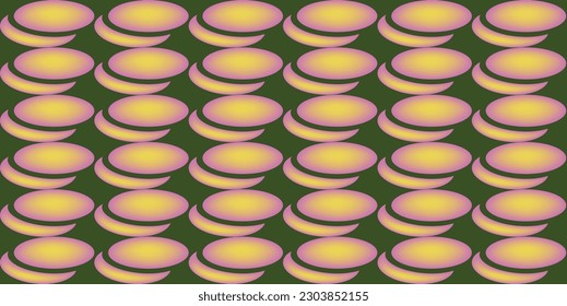 Geometric decorative abstract vector with pink, yellow and green background colors