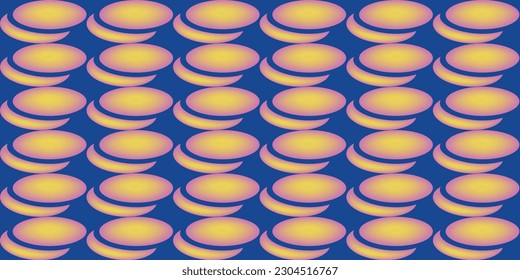 Geometric decorative abstract vector with pink, yellow and blue background colors