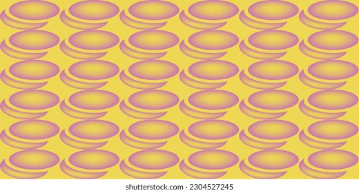 Geometric decorative abstract vector with pink and yellow background colors