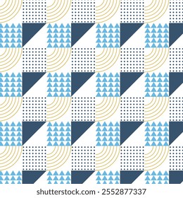geometric decorative blue fabric pattern