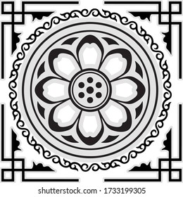 patrón de adorno de china geométrico decorativo