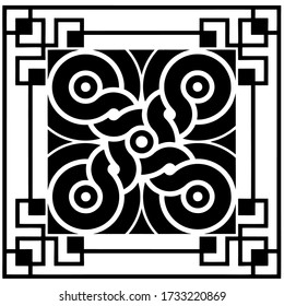 geometric decorative china ornament pattern