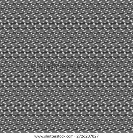 Geometric decorative design done in black, white and a tone of gray. Repeated pattern, zigzag, serrated or with some kind of scales. Vector artwork.
