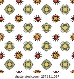 Geometric decorative design for wallpaper, textile, and print